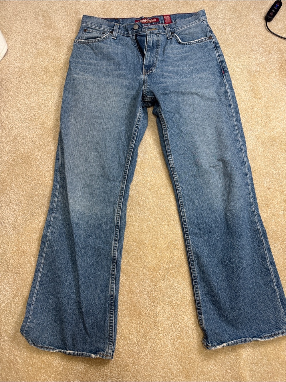Aeropostale Men's Light Blue Bootcut Denim Jeans 30x30.
